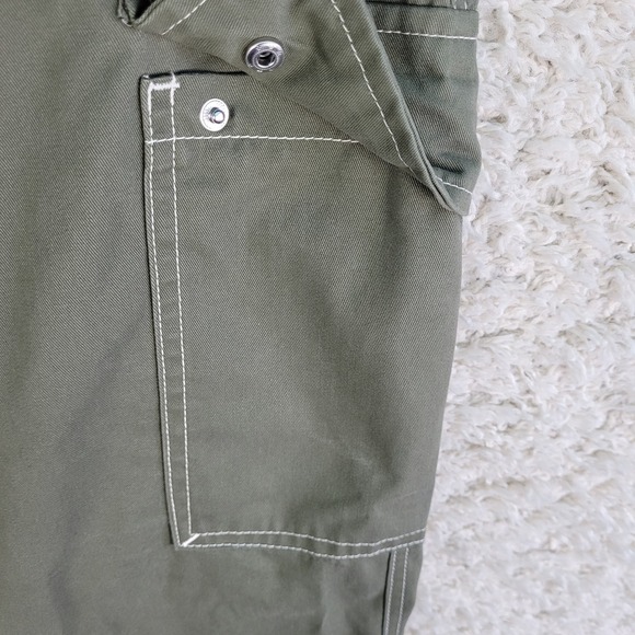 True Religion Cargo Pants Men's Size 36 (38 x 32) Kalamata Green Contrast Stitch - Picture 11 of 14